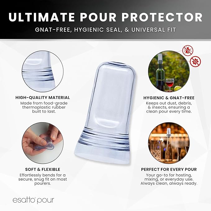 Pour Spout Covers Translucent Liquor Pourer Covers Universal Bottle Pour Dispenser Liquor Bottle Covers Liquor Bottle Covers Bottle Cover Dust for Home Kitchen Tools Supplies