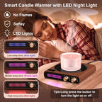 Mug Warmer, CEROBEAR 50W Coffee Cup Warmer for Desk with 9 Tempreture Settings, 1-9Hrs Auto Shut Off Smart Candle Warmer with LED Lights, Electric Beverage Warmer Plate for Coffee, Tea, Water, Milk