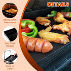 Professional-Grade 2-Pack PTFE Solid Oven Baskets, 13.5x14.5x1 Inch Non-Stick Solid Oven Trays for Commercial Kitchens & High-Volume Cooking