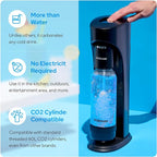 Drinkmate OmniFizz Sparkling Water Maker & Soda Streaming Machine | Carbonates Any Drink | STARTER KIT | Includes One 60L CO2 Cartridge + One BPA-Free Bottle (Matte Black)