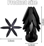 Natural Foldable Black Walnut Wooden Trivet Set - 4 Trivets + 1 Stand for Hot Dishes, Pot, Bowl, Teapot, Hot Pot Holders (Black)
