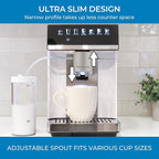 Kenmore Fully Automatic Coffee Maker - with Grinder, Milk Frother & Steamer, Auto Tamper, Descaler Expresso Machine, cafeteras electricas modernas machines For Home/Office White