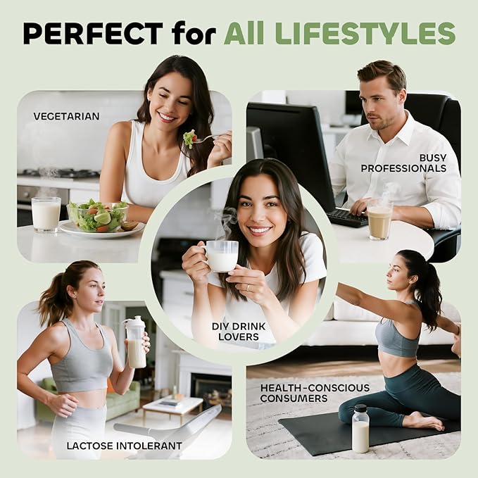 Nut Milk Maker Machine, Soy Milk & Oat Milk Maker with 8 Presets, High-Speed Blender, Auto-Clean, Delay Start, 33oz Almond Milk Maker for Plant-Based & Dairy-Free Beverages, Green