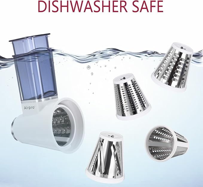 Slicer Shredder Attachment for Kitchenaid Stand Mixer, Salad Machine with Vegetable Slicer, Salad Maker, Food Slicers Cheese Grater Attachments for Kitchenaid Mixer Dishwasher Safe By Airpro,Blue