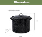 Granite Ware Enamel-on-steel 12-Piece Canner Kit, Includes 21.5 qt. Water Bath Canner with lid, Jar Rack, Blancher, Colander & 5 pc. Canning Tool Set
