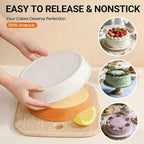 SJ 10 Inch Silicone Round Cake Pan with Metal Reinforced Frame Set of 3, Nonstick Silicone Cake Mold for Baking Suitable for Making Layers, Cheese & Chocolate Cakes