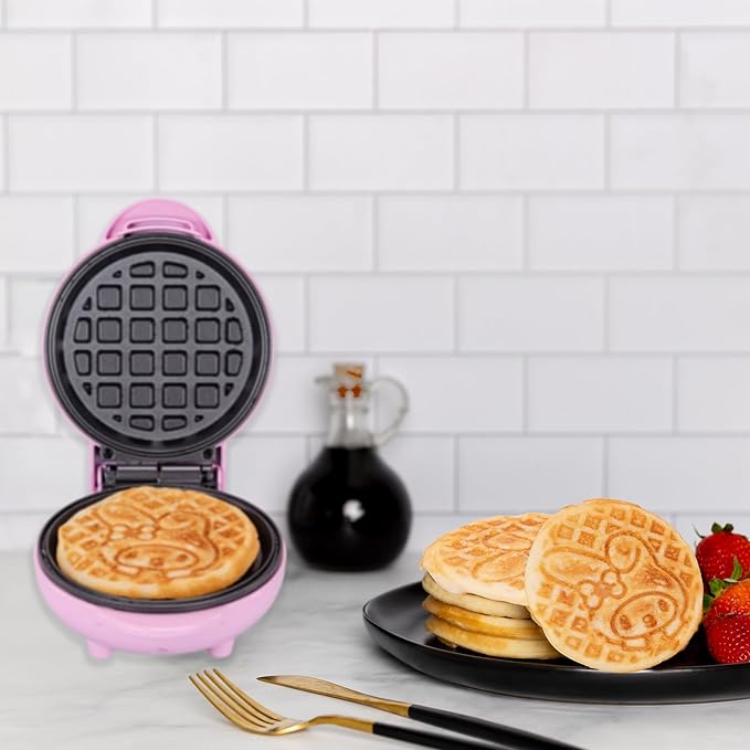 Uncanny Brands Hello Kitty My Melody Mini Waffle Maker - Cook With Your Favorite Bunny Character