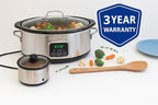 Kenmore 7 Quart Slow Cooker with Diper - Crock pot With Programmable Settings, Digital Controls, Large Capacity for Family Meals, Dishwasher-Safe Stoneware, Warm Rice & Sous Vide Stew