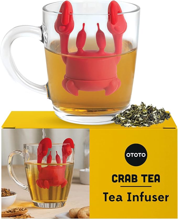 NEW!!! Crab Tea Infuser by OTOTO - Cute Tea Infuser, Tea Accessories For Tea Lovers, Kitchen Accessories, Funny Gifts, Tea Infusers Loose Tea, Leaf Tea Steeper, Tea Diffuser 1 Size