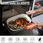 4.5 Quart Ceramic Baking Dish,Serving Bakeware for Casserole,Lasagna,Gratin,Broiling,Roasting,and Baking.Large Deep 14x10x3.11 inches Pan,Safe for Oven Microwave Refrigerator Disinfection Cabinet and