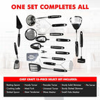 Chef Craft Select Slotted Sturdy Skimmer, 13 inch, Stainless Steel