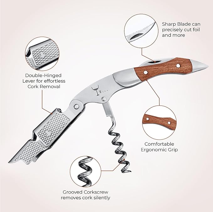 Wino Wine Key! - Professional Sommelier's Corkscrew Wine Opener
