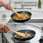 Christmas Wooden Spoons for Cooking - 6-Piece, Christmas Kitchen Utensils Gifts for Kitchen Decor including Spatulas & Spoons, Heat-Resistant, Eco-Friendly And Safe for Non-Stick Cookware
