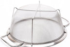 AJIODA Stainless Steel Mesh Colander Strainer Basket, 2.5 Quart Fine Mesh Net Colander with Heavy Duty Handles & Wide Rim & Resting Feet for Strain, Drain, Rinse, Fry, Steam or Cook Vegetables & Pasta