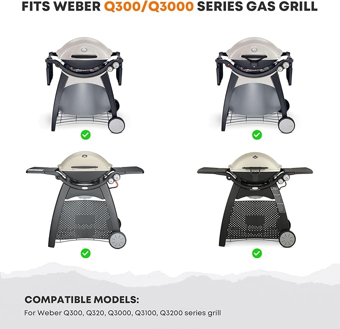 Stanbroil Cooking Griddle Insert for Weber Q300/Q3000 Series Grills, Nonstick Full Size Griddle Plate for Weber Q3000 Q3100 Q3200 Q300 Q320 Grills