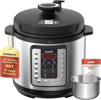 16-in-1 Electric Pressure Cooker, Slow Cook, Rice Maker, Steamer, Yogurt, Warmer & Sterilizer, Programmable with Automatic Keep Warm, 6-Quart Stainless Steel