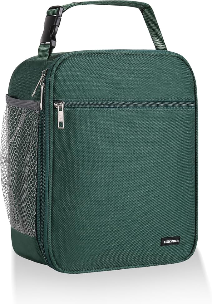 Lovoeo Lunch box Lunch bag for men women Insulated Lunchbox Lunch bags for Work Picnic Travel(Deep green)