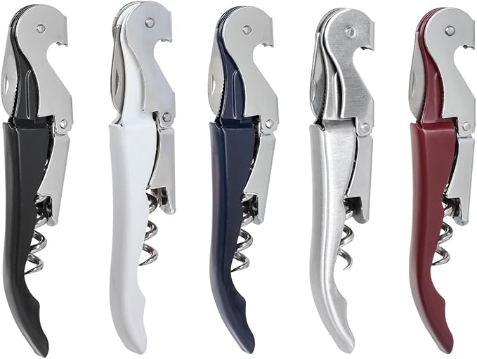 Thirsty Rhino Anggur Double Hinged Waiter's Corkscrew (Set of 4) (Navy Blue)