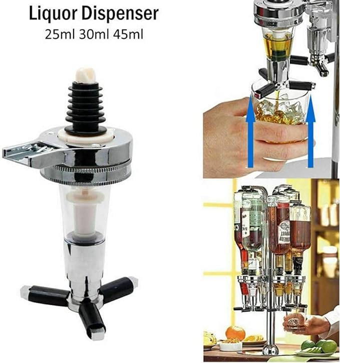 2 Piece 25ml Liquor Dispenser Bar Optic Spirit Measure Pub Dispenser Drink Spirit Wine Cocktail Pourers Bar Tool