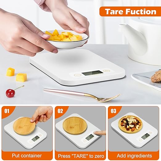 Smart Food Scale - Digital Food Scales Grams and Ounces with Nutritional Calculator, Food Scale for Weight Loss, Kitchen Scales for Food Nutrition, Calorie Scale for Diet, Keto, Diabetics 0.1oz-11lb