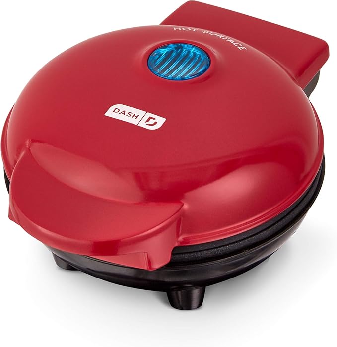 Dash Mini Maker Grill - Compact & Indoor Electric Grill - Efficient & User-Friendly Device with Nonstick Surface - Quick Heat-Up System - Easy-to-Clean & Store - Red