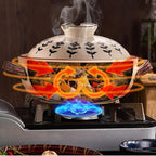 Ceramic Casserole, Japanese Clay Pot Donabe Stone Rice Pot With Lid, Earthen Pot Stockpot Ceramic Casserole Cooker Healthy Cookware Stove Pot Soup Hot Pot(Color:D)