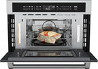 KoolMore Reserve 30 in. 1.6 cu. ft. Built-in Convection Microwave Oven with Air Fryer, 10 Power Levels, Sensor Cooking, Bake, Roast, Broil, Defrost, 1750 Watts, UL Certified in Black Stainless-Steel