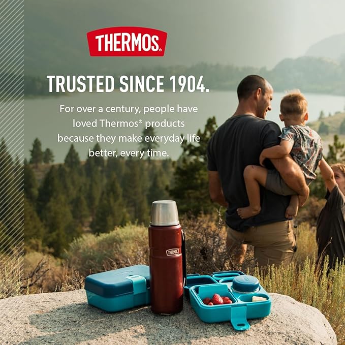 THERMOS Stainless King Vacuum-Insulated Beverage Bottle, 40 Ounce, Matte Stainless Steel