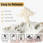 JOERSH 3PCS Baroque Silicone Molds Scroll Border Mold Baroque Clay Mold Fondant Molds for Wedding Birthday Cake Decorating, Chocolate, Sugar, Clay Crafts