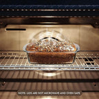 Razab LARGE 7.6 Cups/1800 ML/1.9 Qt Glass Loaf Pan with Lids - Meatloaf Pan BPA free Airtight Lids Grip Handle Easy Carry, Microwave and Oven Safe - Loaf Pans For Baking Bread, Cakes, Glass Loaf Pan