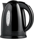 OVENTE Electric Kettle, 1.7L Fast Boiling Water Heater for Coffee or Tea, BPA Free with Water Level Gauge, Auto Shut-Off, Boil-Dry Protection, Indicator Light and Removable Filter, Black KP72B