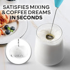 Zulay Kitchen Powerful Milk Frother Wand With 4 AA Duracell Batteries - Ultra Fast Handheld Drink Mixer - Electric Whisk Foam Maker for Coffee, Lattes, Cappuccino, Matcha & Creamer - Sunrise