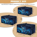 Starry Sky Ocean Turtle Print Toaster Oven Dust-proof Cover, Heat-resistant Anti Fingerprint Microwave Oven Cover, Compatible with Most Small Appliance (Medium-16.1 * 19.71 * 10 inches)