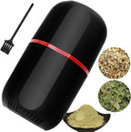 Herb Grinder Electric, Turimon Large Herbal/Coffee Grinders/Mill/Crusher for Spice and Herbs With Cleaning Brush - Black