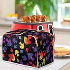 JEOCODY Colorful Mushroom Toaster Fabric Quilted 2 Slice Toaster Appliance Dust-proof Cover for Kitchen Small Appliance Dust Cover and Fingerprint Protection