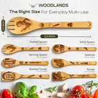 Star Warz gifts Wooden Spoons for Cooking for Space Wars Fans - Wooden Utensil Set with Spatulas & Spoons, Heat-Resistant, Eco-Friendly Kitchen Utensils for Non-Stick Cookware
