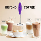 Zulay Kitchen Whisk Milk Frother with 4 Duracell Batteries - Powerful Handheld Foam Maker for Coffee, Lattes, Matcha, Hot Chocolate & Cappuccinos - Whip Creamy Froth in Seconds