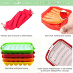 2 Pcs Silicone Sausage Mold with a Set of Silicone Brush Spatula and 25x Pastry Bags,Non-Stick Hot Dog Bun Pan,DIY Handmade Ham Sausage,Hot Dogs Baking Mold for Children's Food with Lid(Yellow/2)