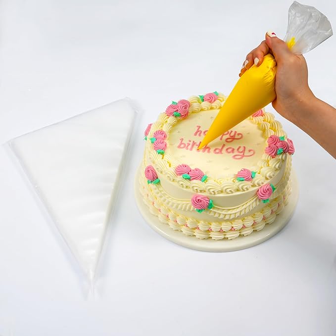 Piping Bags, 50pcs 12 Inch Disposable Anti-Burst Cake Decorating Bags, Non-Slip Pastry Bags for Cakes,Cream Frosting and Cookie Decorating