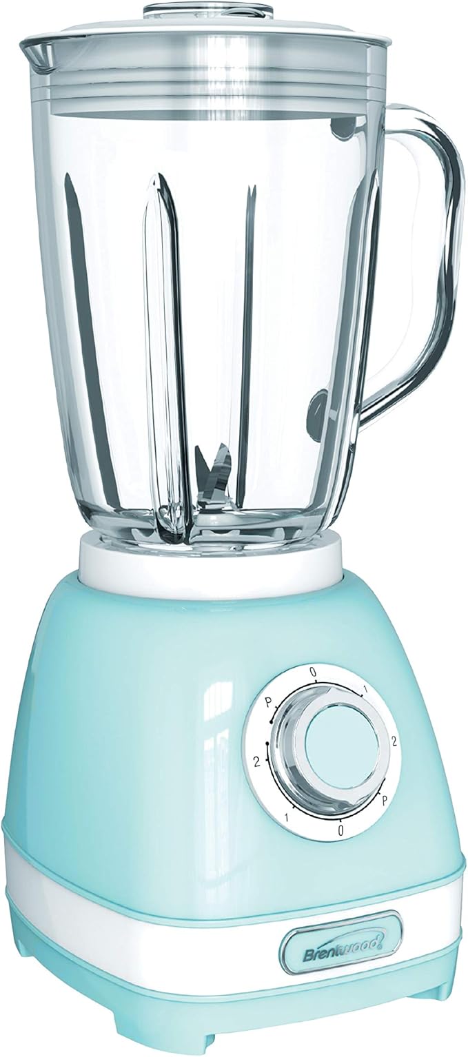 Brentwood Appliances JB-330BL 2-Speed Retro Blender with 50-Ounce Plastic Jar, Blue, Normal
