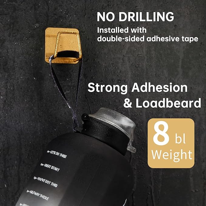 2Pcs Adhesive Sponge Holder for Kitchen Sink Essentials, Stainless Steel Dish Soap Holder, Rustproof and Waterproof, Quick Drying, Minimal Size Saves Space, Gold