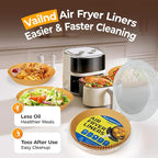 1000 Pcs Air Fryer Paper Liners, 8" Round Air Fryer Liners Disposable, Parchment Paper for 5-8 qt Airfryer Basket, Non-Stick Baking Papers