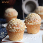 CHEFMADE Popover Cake Pan, 6-Cavity Non-Stick Yorkshire Muffin Cupcake Pan Bakeware for Oven Baking (Champagne Gold)