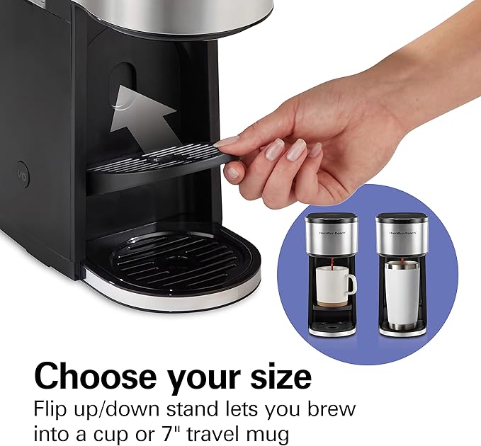 Hamilton Beach Home Barista 7-in-1 Small Coffee Maker with Seven Ways to Brew, 6 Cup Carafe, Drip, Single Serve, French Press, Pour Over, Cold Brew, Easy-Fill Reservoir, Black (46251)