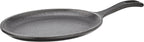 Lodge 10 x 7.5 Inch Cast Iron Oval Serving Griddle - Cast Iron Fajita Pan with Signature Teardrop Handle - Fajita Skillet for Use in the Oven, on the Stove, or on the Grill or Over a Campfire - Black