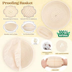Sourdough Starter Kit, Sourdough Bread Baking Supplies, Bread Proofing Basket, Sourdough Kit for Modern Home and Kitchen, Sourdough Bread Basket, Sour Dough Kit Tools, Bread Making Tools Kit