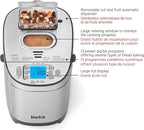 Starfrit Electric Bread Maker - 2lb Loafs - Non-Stick Removable Pan - Automatic Nut Dispenser - 13 Preset Programs - 550W