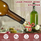 uxcell 2 Pcs Bow Wine Stopper, Reusable Wine Stoppers Airtight Leak-proof Bottle Plugs Liquor Saver Beer Beverage Glass Bottles Stopper for Bar Holiday Party Home Decor, Gold-Pink
