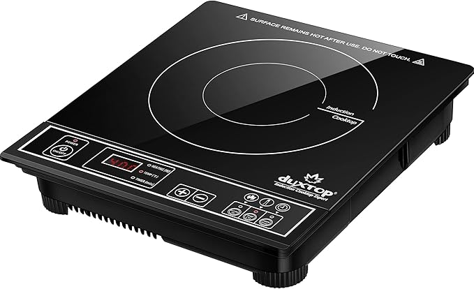 Duxtop 1800W Portable Induction Cooktop Countertop Burner, Silver 8120MC/BT-180G3