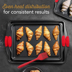 Baking Pan Set, 39 Piece Premium Baking Set, Nonstick Bakeware Sets BPA Free, Cookie Sheets for Baking Nonstick Set, Steel Baking Sheets for Oven with Muffin Pan, Cake Pan & Black Kitchen Utensils